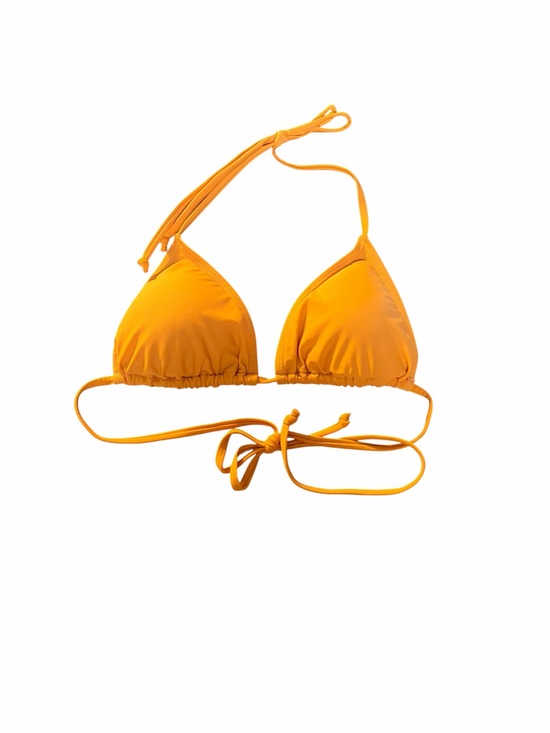 Cabana Del Sol Other - Cabana Del Sol Triangle Bikini Top L Orange Halter Tie String Bikini NWOT